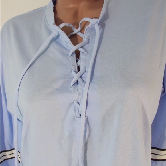 Victoria’s Secret pink Shirt Periwinkle Lace Tie - Picture 5 of 7